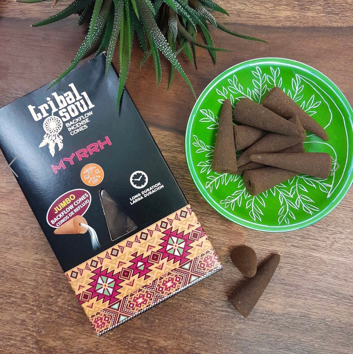 Tribal Soul Myrrh Jumbo Backflow Incense Cones