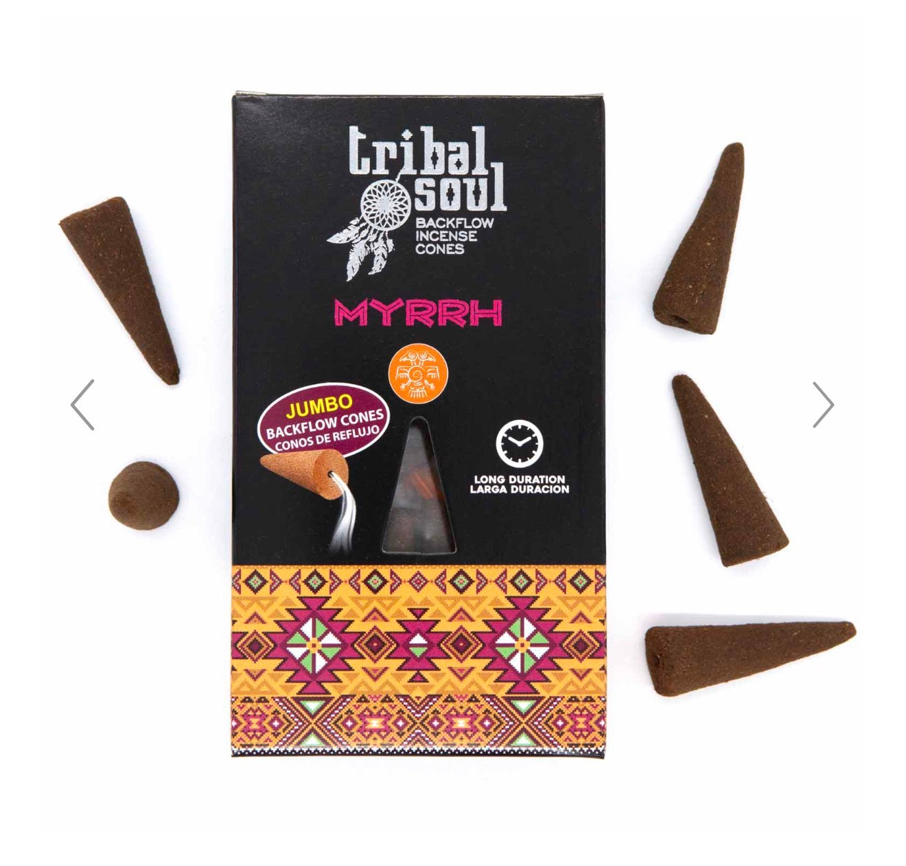 Tribal Soul Myrrh Jumbo Backflow Incense Cones