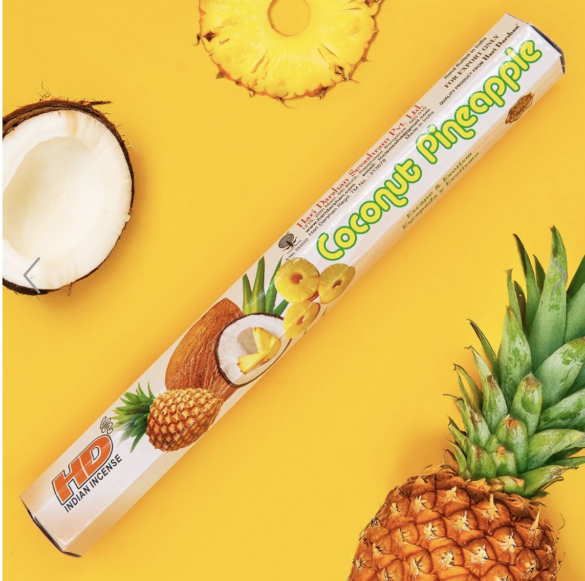 Coconut and Pineapple Hexagon Incense