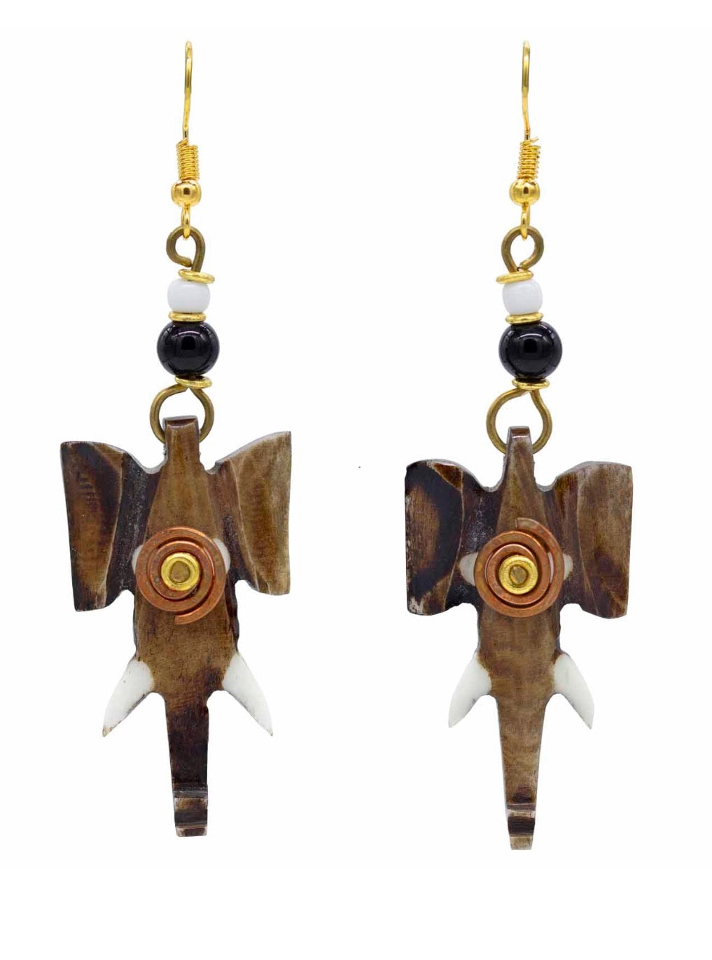 Spiral Elephant Head Earrings